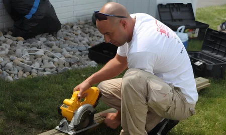 Professional handyman working on home improvement project in New Jersey