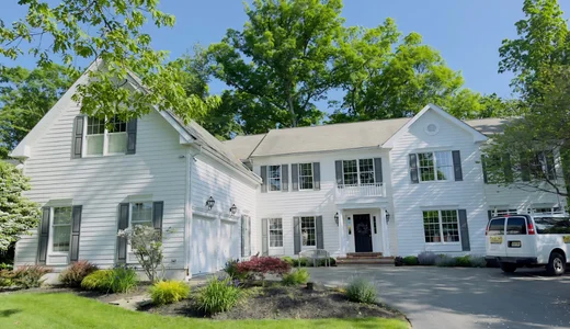Exterior painting and trim work in New Jersey home by local contractors
