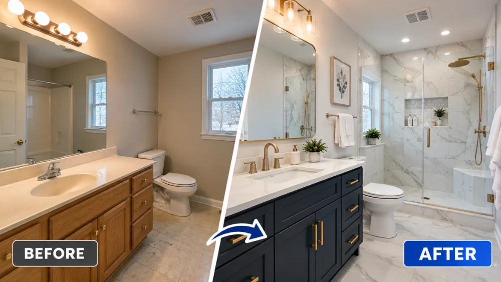 Bathroom remodeling before and after in New Jersey – Ori Home Improvement